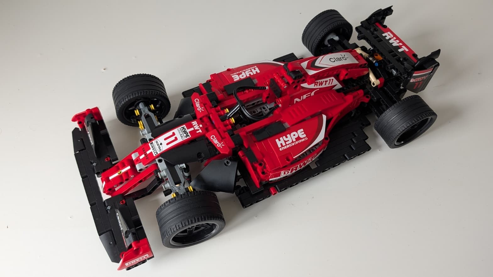 Large Technic Style F1 Car Building Set – Red (LEGO Compatible) - thumbnail 2